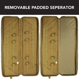 Desert Tan Rifle Hard Gun Case + Double Rifle Bag Bundle (No Foam)