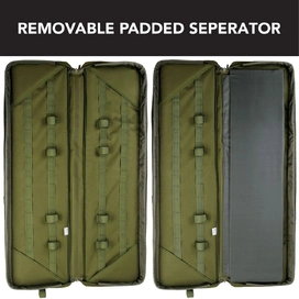 Olive Drab Rifle Hard Gun Case + Double Rifle Bag Bundle (No Foam)