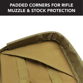 Desert Tan Rifle Hard Gun Case + Double Rifle Bag Bundle (No Foam)