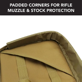 Desert Tan Rifle Hard Gun Case + Double Rifle Bag Bundle (No Foam)