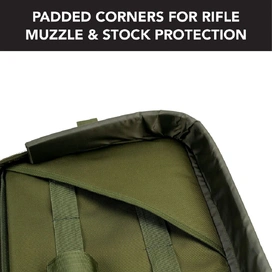 Olive Drab Rifle Hard Gun Case + Double Rifle Bag Bundle (No Foam)
