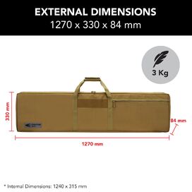 Desert Tan Rifle Hard Gun Case + Double Rifle Bag Bundle (No Foam)