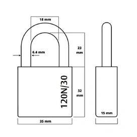 High Security Padlock 120N Series Brass with Silicone Jacket