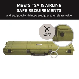 Olive Drab Rifle Hard Gun Case + Double Rifle Bag Bundle (No Foam)