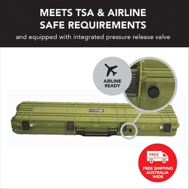 Olive Drab Rifle Hard Gun Case + Shooting Range Mat Bundle (No Foam)