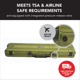 Olive Drab Rifle Hard Gun Case + Shooting Range Mat Bundle (No Foam)