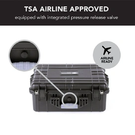 HD Series 3560 Utility Hard Case With Padded Dividers for Cameras & Drones - Black