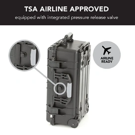 HD Series Trolley Camera & Drone Hard Case with Padded Dividers - Black