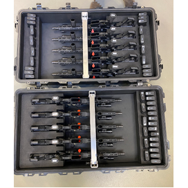 AR15 x10 Rifles Bulk Storage With Weapon Retention System in 7550 Hard Case
