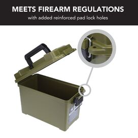 6 x Medium & 6 x Small Ammunition Case Weatherproof Ammo Box Olive Drab