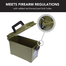 6 x Medium & 6 x Small Ammunition Case Weatherproof Ammo Box Olive Drab