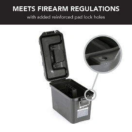 Large Ammunition Case Weatherproof Ammo Box / Dry Box in Black