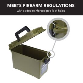 6 x Medium Ammunition Case Weatherproof Ammo Box / Dry Box in Olive Drab