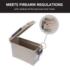 Small Ammunition Box Weatherproof Ammo Case / Dry Box - Desert Tan