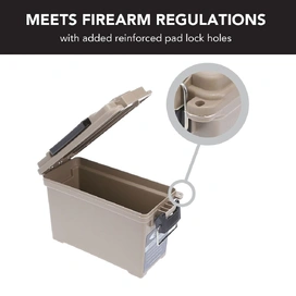 10 x Small Ammunition Case Weatherproof Ammo Box / Dry Box - Desert Tan