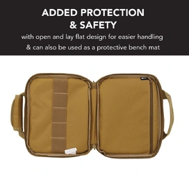 Handgun Pistol Bag Soft Case with 5 Magazine Slots - Desert Tan