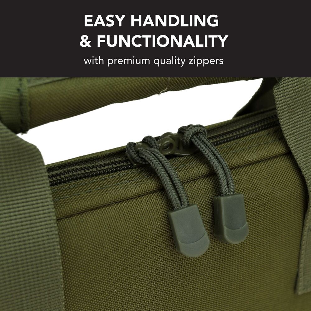 Handgun Pistol Bag Soft Case with 5 Magazine Slots - Olive Drab