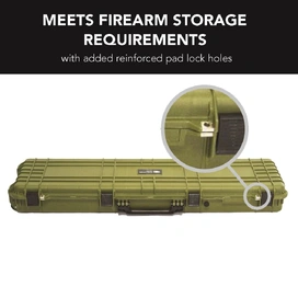Olive Drab Rifle Hard Gun Case + Double Rifle Bag Bundle (No Foam)