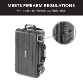 HD Series Trolley Camera & Drone Hard Case with Padded Dividers - Black