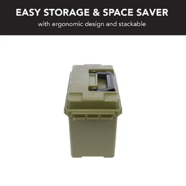 6 x Medium & 6 x Small Ammunition Case Weatherproof Ammo Box Olive Drab
