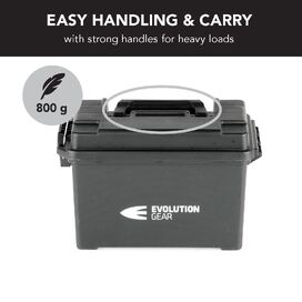 Medium Ammunition Case Weatherproof Ammo Box / Dry Box - Black