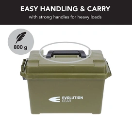 Medium Ammunition Case Weatherproof Ammo Box / Dry Box - Olive Drab
