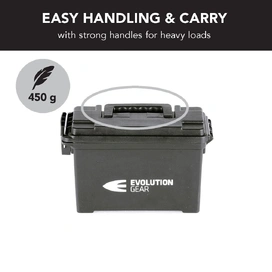 Small Ammunition Box Weatherproof Ammo Case / Dry Box - Black