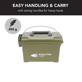 10 x Small Ammunition Case Weatherproof Ammo Box / Dry Box - Olive Drab