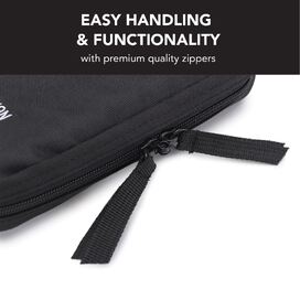 Handgun Pistol Bag Soft Case with 5 Magazine Slots - Black