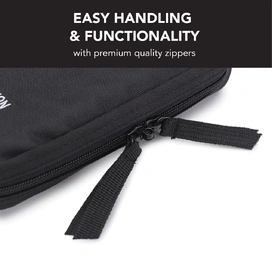 Handgun Pistol Bag Soft Case with 5 Magazine Slots - Black
