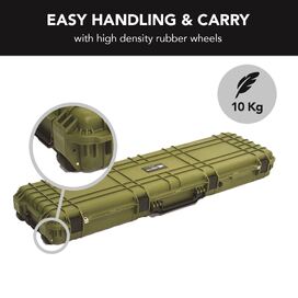 Olive Drab Rifle Hard Gun Case + Double Rifle Bag Bundle (No Foam)