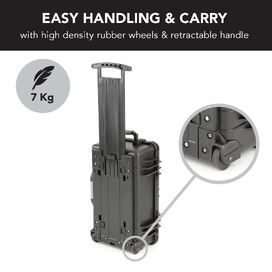 HD Series Trolley Camera & Drone Hard Case with Padded Dividers - Black