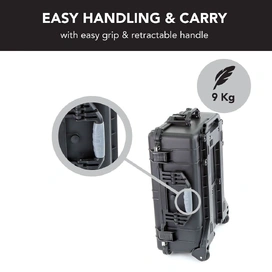 Trolley Hard Case for Drones, Cameras & Sensitive Equipments - Black