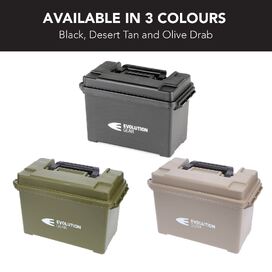 6 x Medium & 6 x Small Ammunition Case Weatherproof Ammo Box Olive Drab
