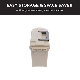 10 x Small Ammunition Case Weatherproof Ammo Box / Dry Box - Desert Tan