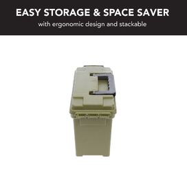 10 x Small Ammunition Case Weatherproof Ammo Box / Dry Box - Olive Drab
