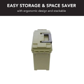 10 x Small Ammunition Case Weatherproof Ammo Box / Dry Box - Olive Drab
