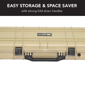 Desert Tan Rifle Hard Gun Case + Double Rifle Bag Bundle (No Foam)