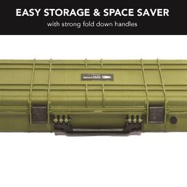 Olive Drab Rifle Hard Gun Case + Double Rifle Bag Bundle (No Foam)