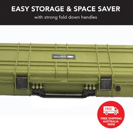 Olive Drab Rifle Hard Gun Case + Shooting Range Mat Bundle (No Foam)