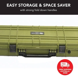 Olive Drab Rifle Hard Gun Case + Shooting Range Mat Bundle (No Foam)