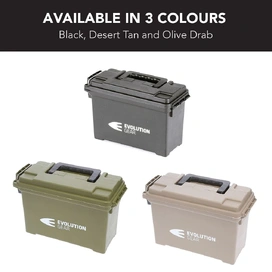 10 x Small Ammunition Case Weatherproof Ammo Box / Dry Box - Desert Tan