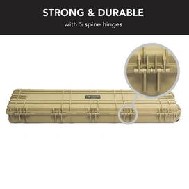 Desert Tan Rifle Hard Gun Case + Double Rifle Bag Bundle (No Foam)