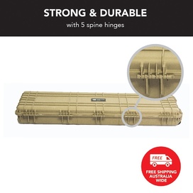 Desert Tan Rifle Hard Gun Case + Shooting Range Mat Bundle (No Foam)