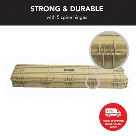 Desert Tan Rifle Hard Gun Case + Shooting Range Mat Bundle (No Foam)