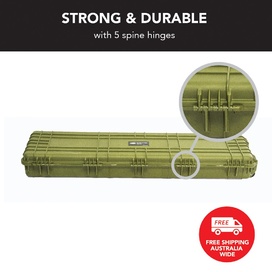 Olive Drab Rifle Hard Gun Case + Shooting Range Mat Bundle (No Foam)
