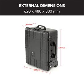HD Series 5530 Trolley Camera & Drone Hard Case with Padded Dividers - Black