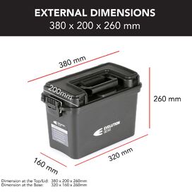 Large Ammunition Case Weatherproof Ammo Box / Dry Box in Black