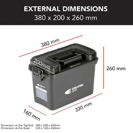 Large Ammunition Case Weatherproof Ammo Box / Dry Box in Black