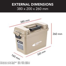 Large Ammunition Case Weatherproof Ammo Box / Dry Box in Desert Tan